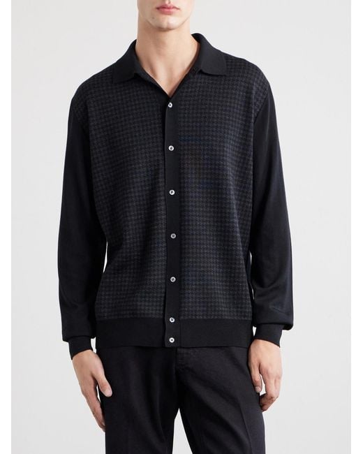 Lardini Blue Fresco Wool Cardigan for men