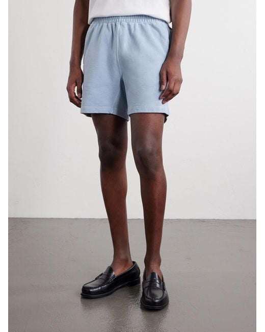 Remi Relief Blue Straight-Leg Cotton-Jersey Shorts for men