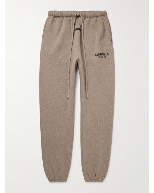 Fear Of God Schmal zulaufende Jogginghose aus Jersey aus einer Baumwollmischung mit Logoapplikation in Natural für Herren