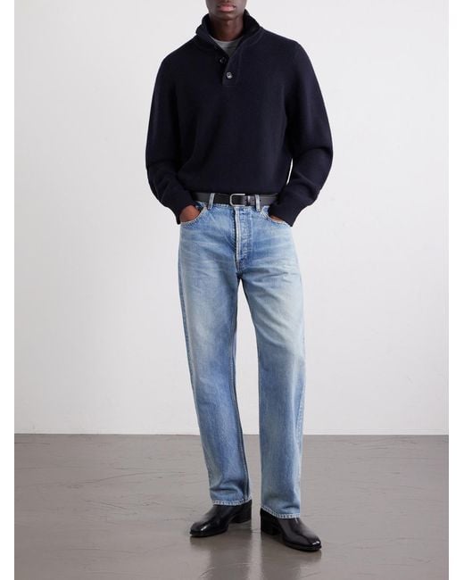 Nili Lotan Blue Natan Wool And Cashmere-Blend Sweater for men