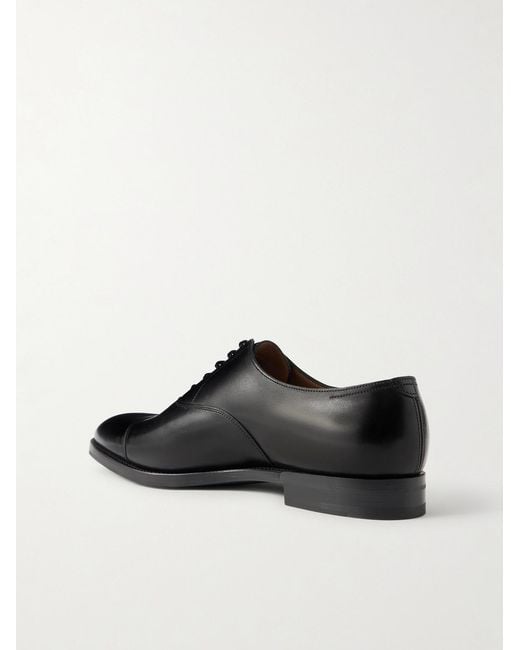 John Lobb Black City Ii Leather Oxford Shoes for men