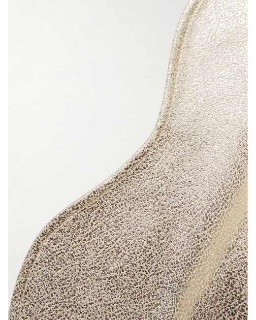 Séfr Natural Peace Shawl-Collar Metallic Faux Leather Blazer for men