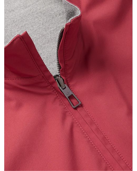 Loro Piana Red Slim-Fit Reversible Storm System Shell And Super Wish Virgin Wool Gilet for men