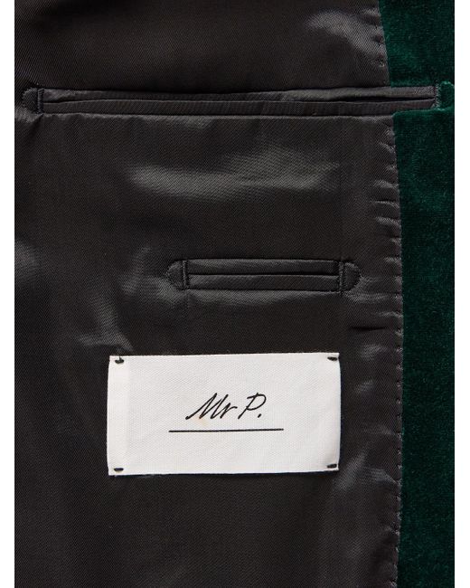 Mr P. Green Slim-Fit Shawl-Collar Cotton-Velvet Tuxedo Jacket for men