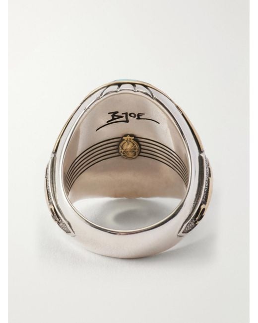 Jacques Marie Mage Blue Bo-Jo-Ring Sterling, 18-Karat And Apache Ring for men