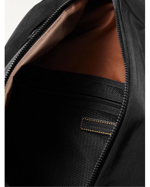 Master Piece Black Circus Leather-Trimmed Nylon-Twill And Cordura Backpack for men