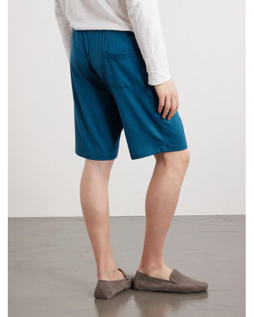 Derek Rose Blue Basel 24 Stretch-jersey Drawstring Shorts for men