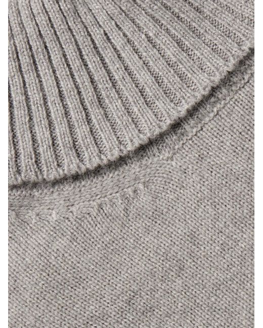 Sease Gray Cashmere Rollneck Sweater for men