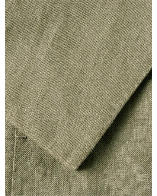Zegna Green Slim-fit Oasi Lino Twill Suit Jacket for men