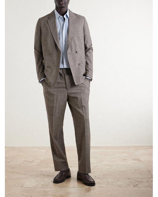 Officine Generale Gray Straight-leg Virgin Wool for men