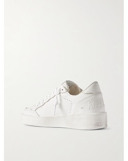 Golden Goose Deluxe Brand Ball Star Sneakers aus Leder in Distressed-Optik in Natural für Herren
