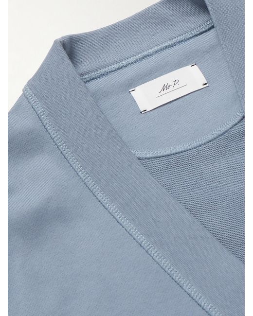 Mr P. Blue Cotton-Jersey Cardigan for men