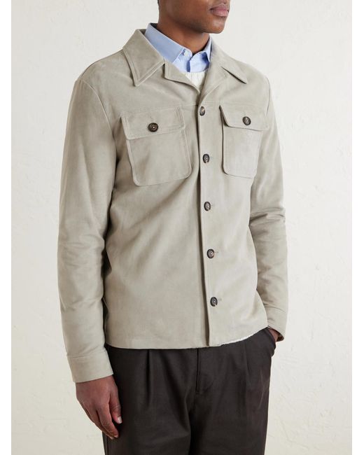 Eleventy Natural Suede Jacket for men