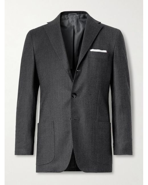 Kiton Sakko aus Twill aus einer Wollmischung in Black für Herren