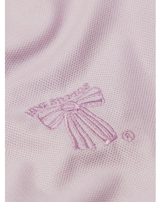 Acne Pink Solon Oversized Camp-Collar Embroidered Cotton-Piqué Shirt for men