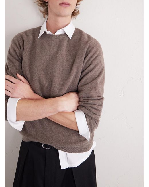 Jil Sander Purple Wool And Cashmere-Blend Sweater for men