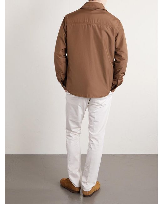 Slowear Brown Padded Shell Overshirt for men
