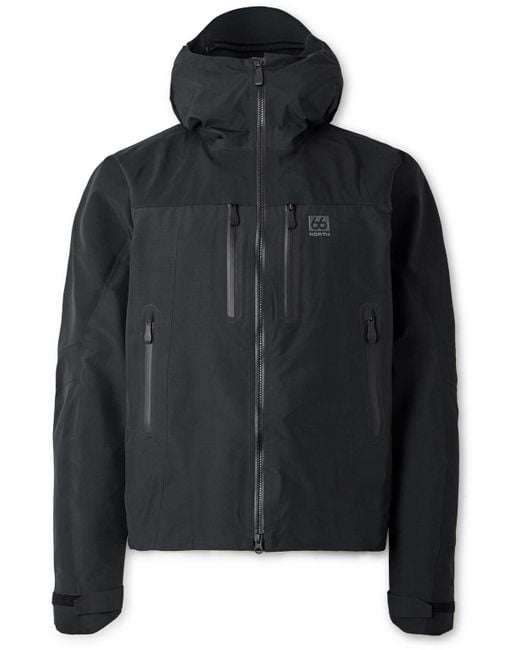 66 North Black Hornstrandir Gore-tex® Pro 3l Hooded Ski Jacket for men