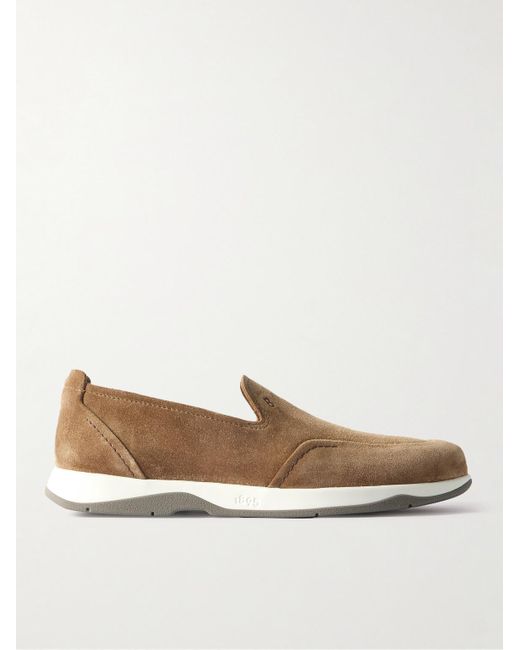 Berluti White Echappée Suede Loafers for men