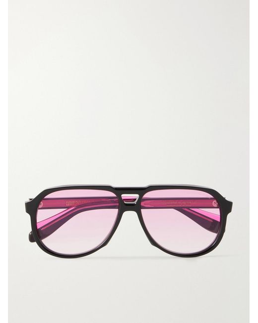 Cutler & Gross Pink Aviator-style Acetate Sunglasses for men