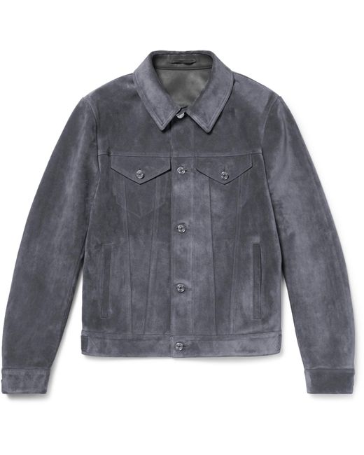 Berluti Suede Trucker Jacket in 