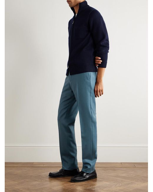 Slowear Blue Slim-Fit Wool And Cashmere-Blend Twill Suit Trousers for men