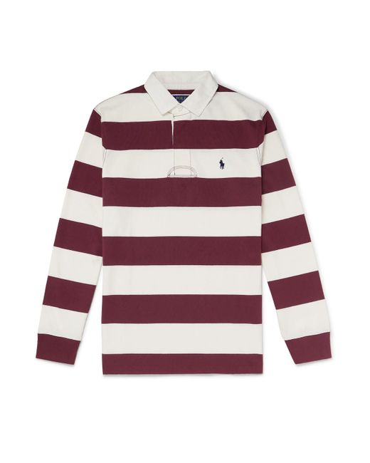 Polo Ralph Lauren Logo-embroidered Striped Cotton-jersey Polo Shirt for men