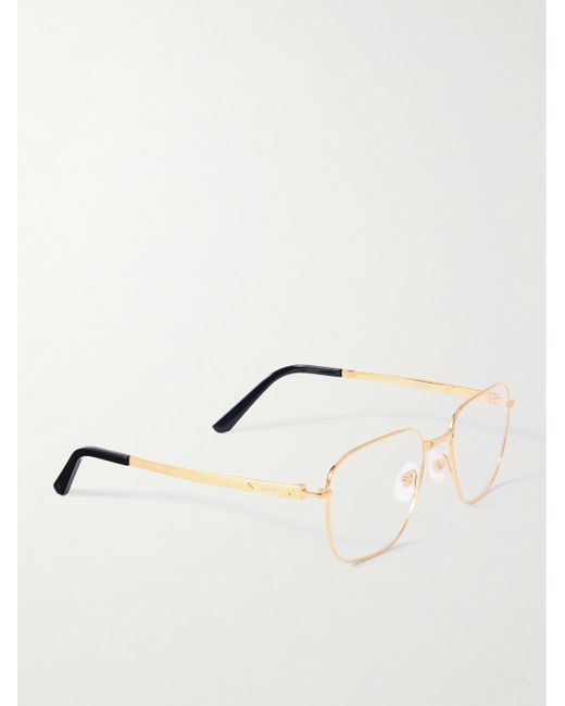 Cartier Natural Santos De Cartier D-Frame-Tone Titanium Optical Glasses for men