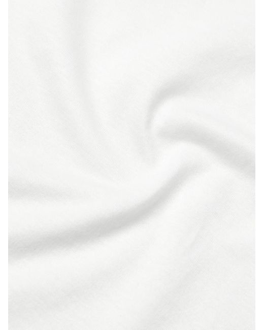 Brunello Cucinelli White Linen And Cotton-blend Jersey T-shirt for men