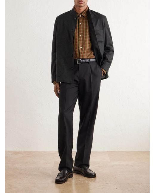 Massimo Alba Brown Boxy Checked Cotton Shirt for men