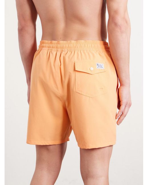 Polo Ralph Lauren Orange Traveler Straight-Leg Mid-Length Recycled Swim Shorts for men