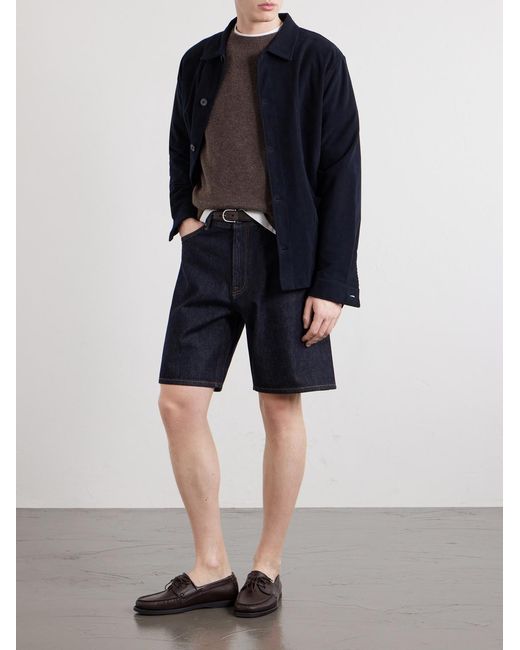 NN07 Blue Otis Straight-Leg Organic Denim Shorts for men
