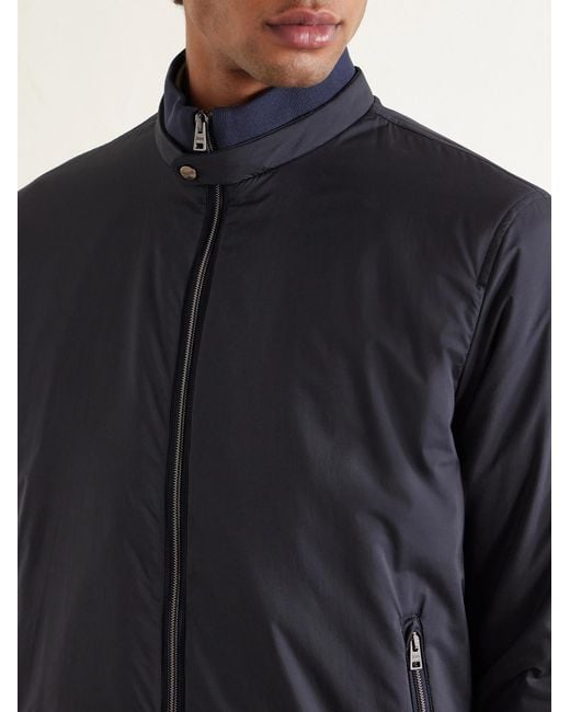 Herno Blue Padded Shell Bomber Jacket for men