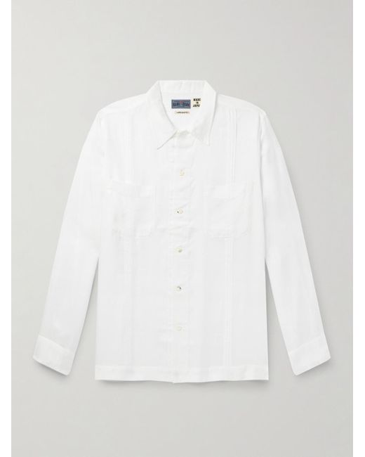 Camicia in lyocell di Blue Blue Japan in White da Uomo