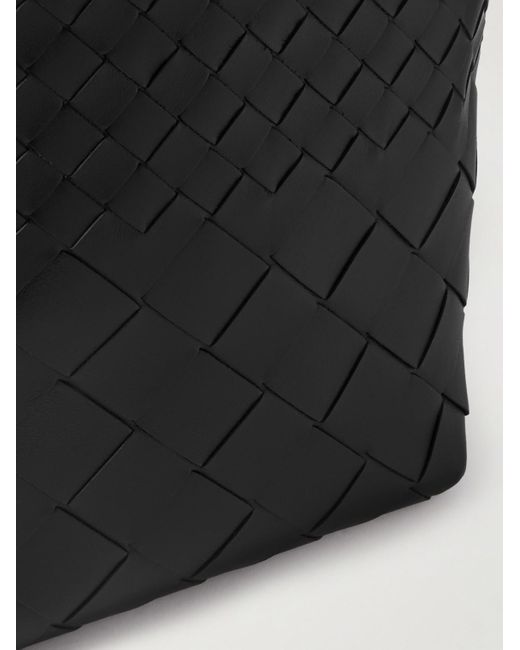 Bottega Veneta Black Avenue Small Intrecciato Leather Tote for men