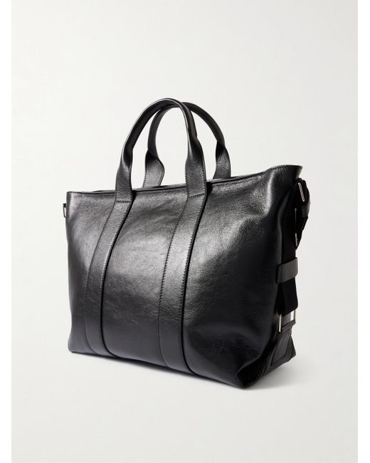 Racer Full-Grain Leather Tote Bag di Metier in Black da Uomo
