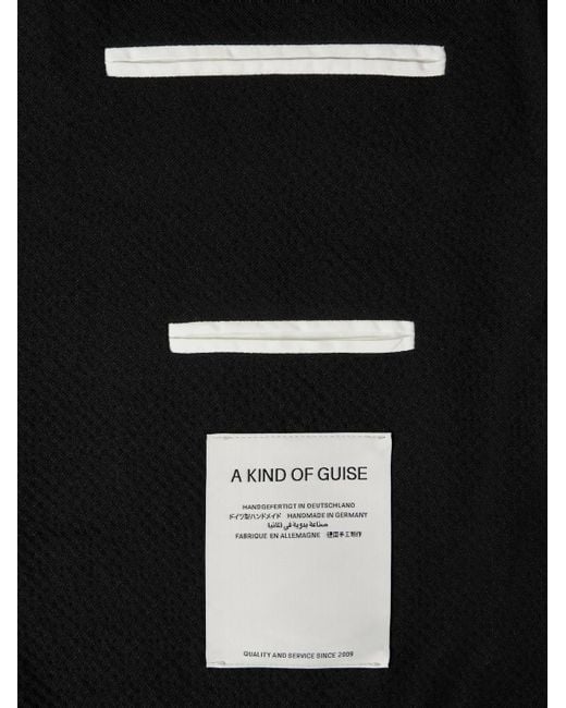 A Kind Of Guise Black Shinji Textured-Woven Suit Jacket for men