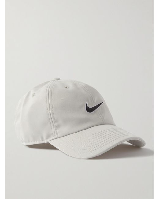 Nike Club Logo-embroidered Cotton-twill Baseball Cap in White for Men |  Lyst UK