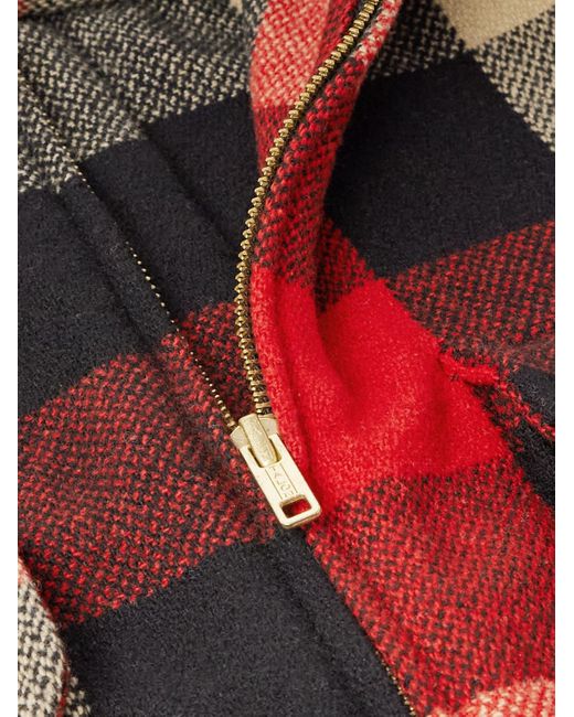 Polo Ralph Lauren Red Checked Wool-Blend Overshirt for men