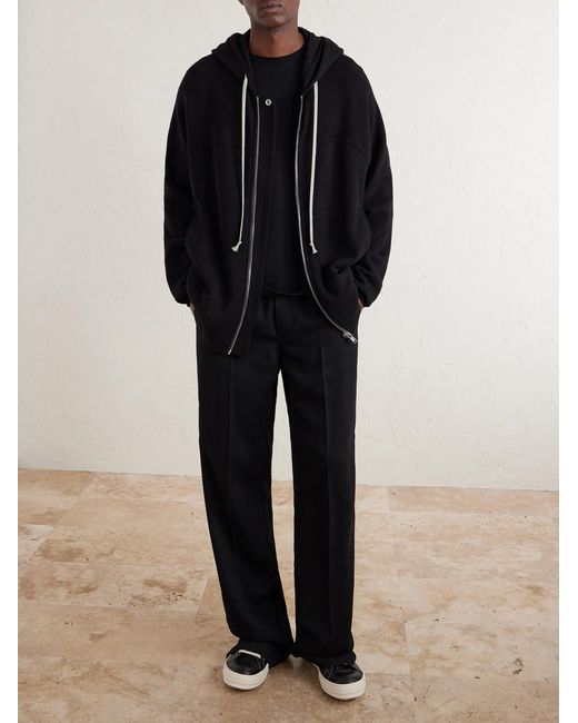 Rick Owens Blue Organic Cotton-terry Zip-up Hoodie for men