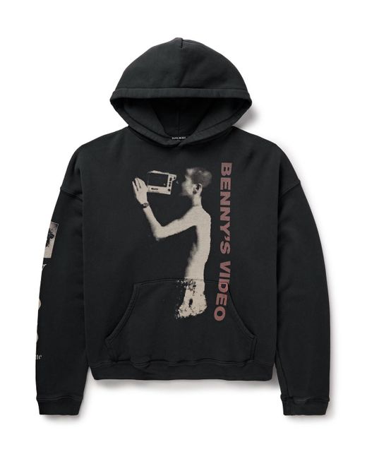 Enfants Riches Deprimes Black Benny's Video Printed Cotton-Jersey Hoodie for men