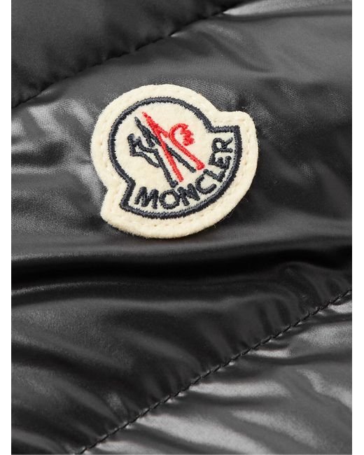 Moncler Black Logo-appliquéd Quilted Shell Hooded Down Gilet for men
