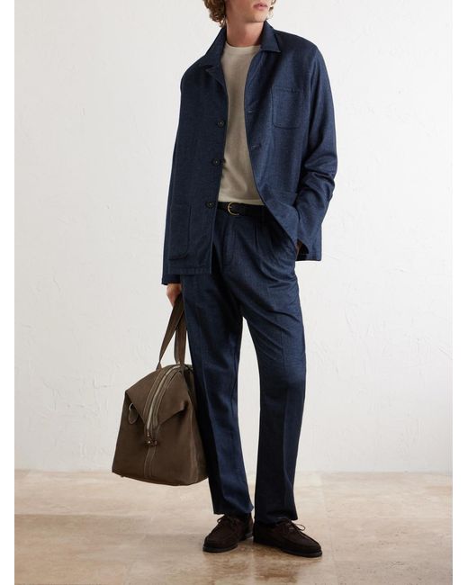 Massimo Alba Blue Florida Cotton Suit Jacket for men