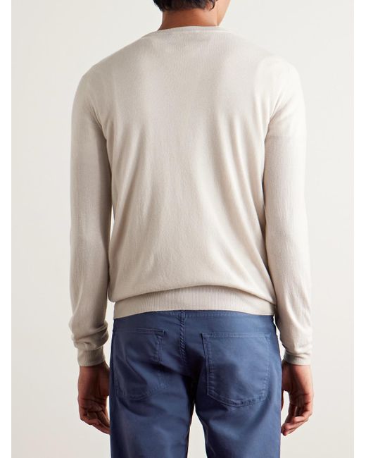 Loro Piana Multicolor Slim-Fit Baby Cashmere Sweater for men