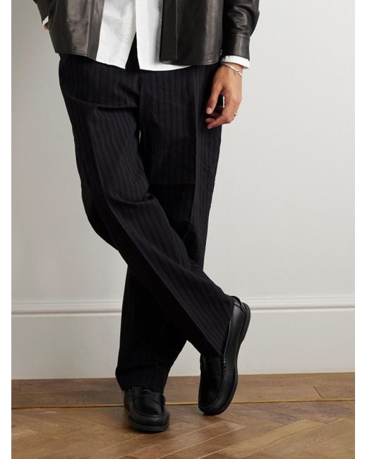 Sebago Black Dolphin Waxed-Leather Penny Loafers for men