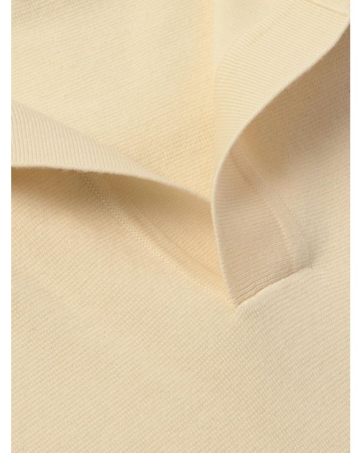 Loro Piana Natural Wool Polo Shirt for men