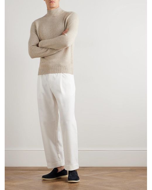 Fedeli Natural Onda Wool And Cashmere-Blend Rollneck Sweater for men
