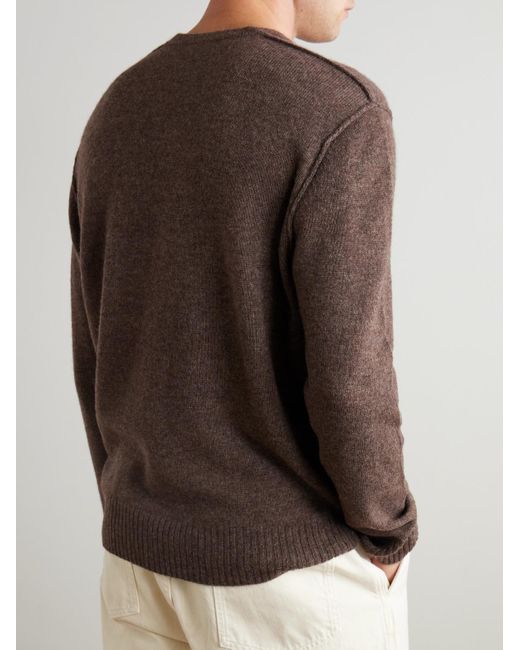 James Perse Brown Cashmere Sweater for men