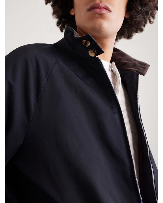 Brunello Cucinelli Black Cotton-blend Twill Bomber Jacket for men