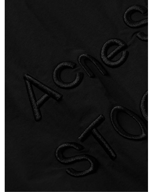 Acne Black Olandios Logo-Embroidered Cotton And Nylon-Blend Bomber Jacket for men